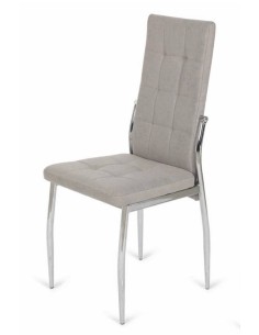 Silla De Comedor Moderno Vika, tela, Cromada