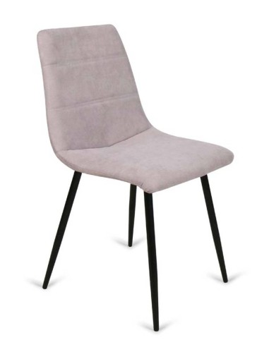 Silla de diseño Lisbon, tela, metal negro