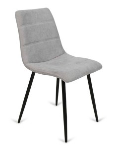 Silla de diseño Lisbon, tela, metal negro