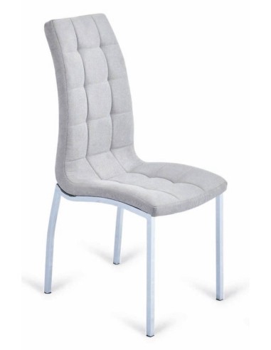 Silla de diseño Exel, tela, cromado