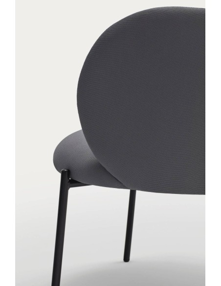 Poltrona de design Mogi, tecido, metal