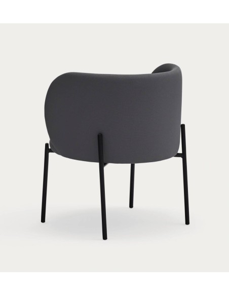Poltrona de design Mogi, tecido, metal