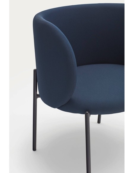 Poltrona de design Mogi, tecido, metal