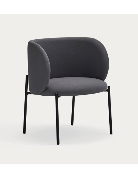 Poltrona de design Mogi, tecido, metal