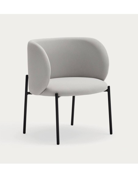 Poltrona de design Mogi, tecido, metal