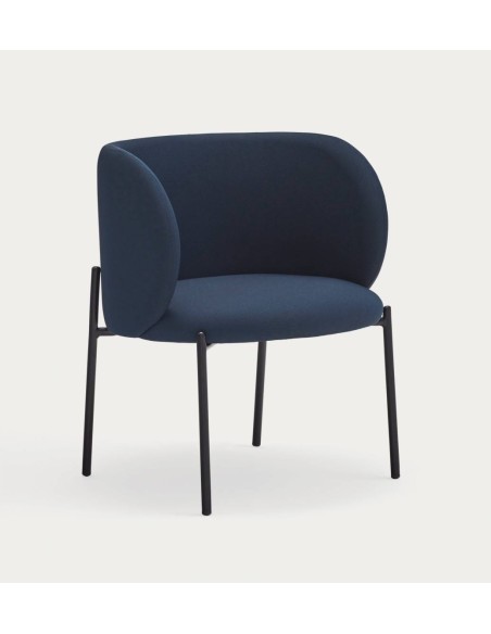 Poltrona de design Mogi, tecido, metal