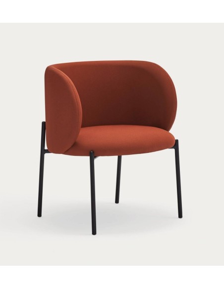 Poltrona de design Mogi, tecido, metal