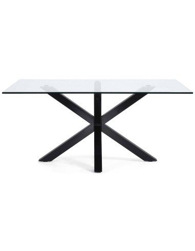 Design de tabela ARYA 160 x 90, epóxi, vidro transparente