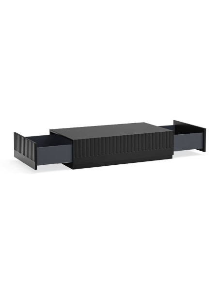 TEULAT mesa de café DORIC 110X60 com gavetas, preto