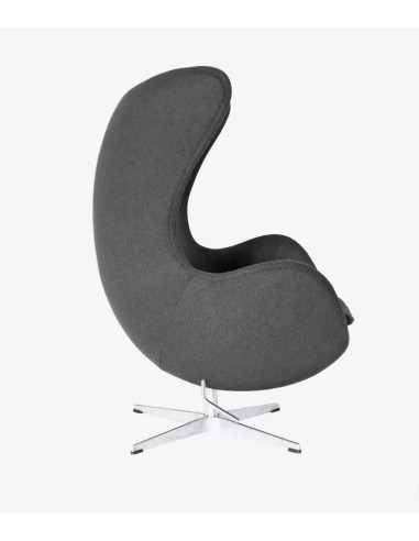 Sillón Egg Cashmere Gris oscuro. Inspirado En Arne Jacobsen