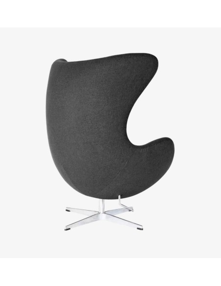 Sillón Egg Cashmere Gris oscuro. Inspirado En Arne Jacobsen