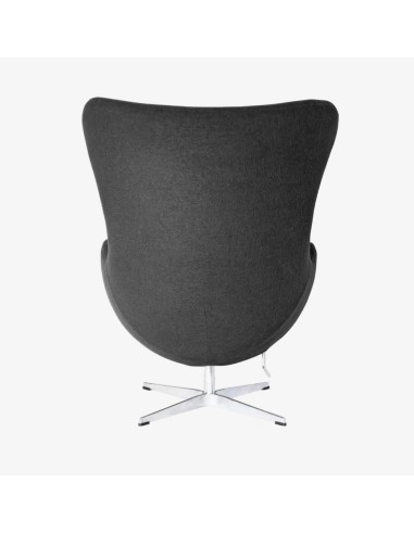 Sillón Egg Cashmere Gris oscuro. Inspirado En Arne Jacobsen