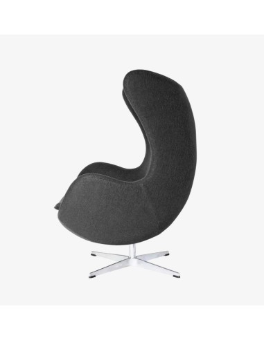 Sillón Egg Cashmere Gris oscuro. Inspirado En Arne Jacobsen