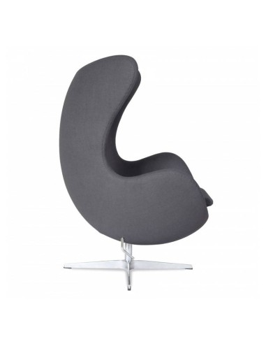 Poltrona Egg Cashmere cinza escuro.  Por 