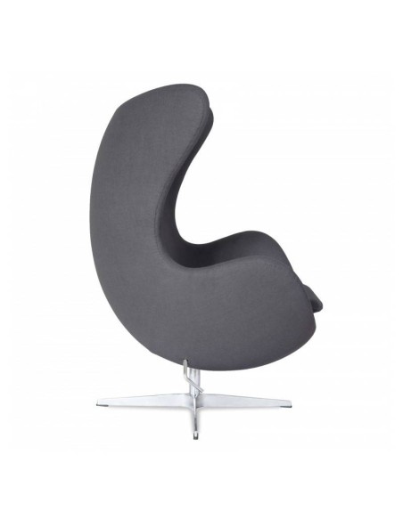 Poltrona Egg Cashmere cinza escuro.  Por 