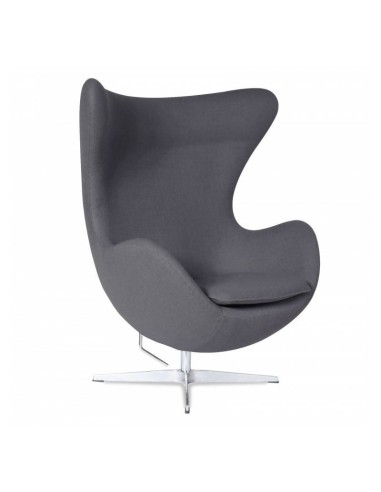Poltrona Egg Cashmere cinza escuro.  Por 