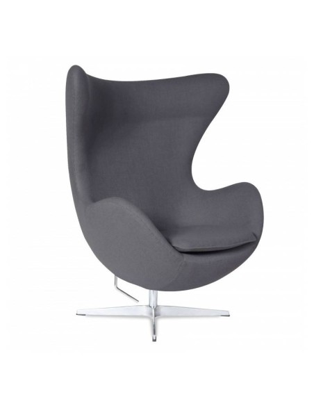 Poltrona Egg Cashmere cinza escuro.  Por 