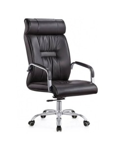 Sillón de oficina DESFLAN, alto, gas, basculante, similpiel negra.