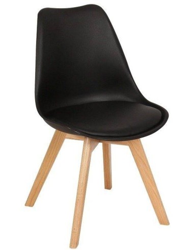 Silla De Comedor Nordico Acantha,  Polipropileno Y Haya Natural