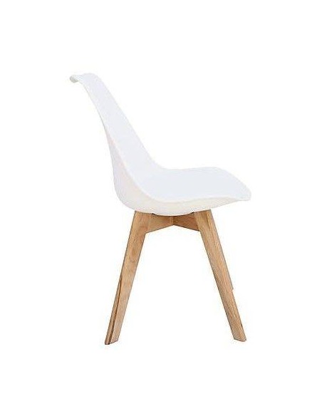 Silla de comedor nordico ACANTHA,  polipropileno y haya natural