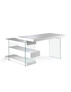 Mesa RUMBLE 140X65 (127) branco, vidro 2
