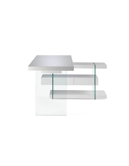 ESCRITORIO RUMBLE 140x65 (127) blanco, CRISTAL ESCRITORIO RUMBLE 140x65 (127) blanco, CRISTAL
