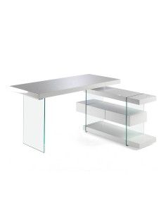 Mesa RUMBLE 140X65 (127) branco, vidro