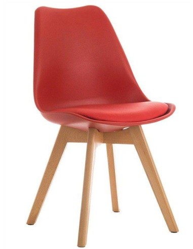 Silla De Comedor Nordico Acantha,  Polipropileno Y Haya Natural