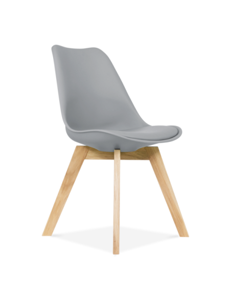 Silla De Comedor Nordico Acantha,  Polipropileno Y Haya Natural