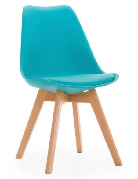 Silla De Comedor Nordico Acantha,  Polipropileno Y Haya Natural