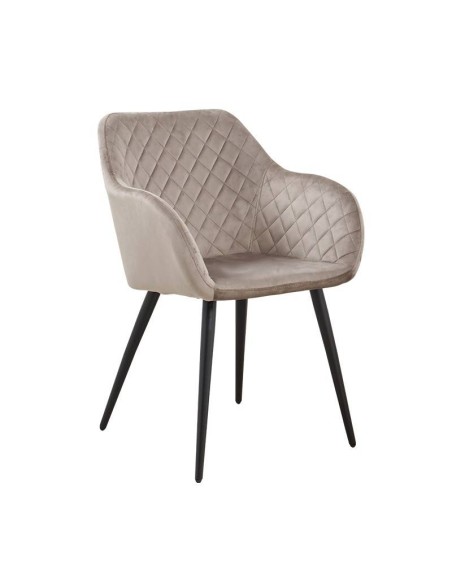 Poltrona ROLAN, metal, estofado velvet .