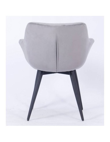 Silla con brazos FABIAN, metal, tapizado velvet.