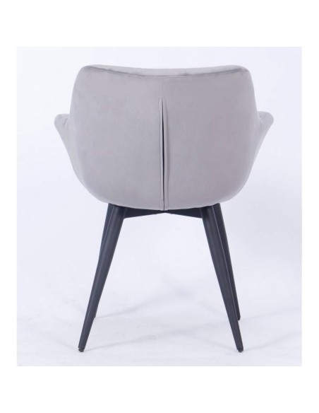 Silla con brazos FABIAN, metal, tapizado velvet.