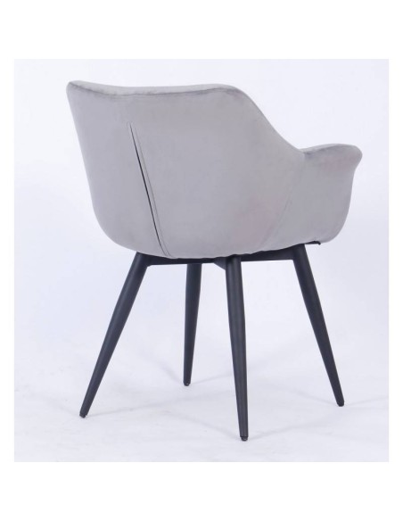 Cadeira com braços FABIAN, metal, estofados velvet.