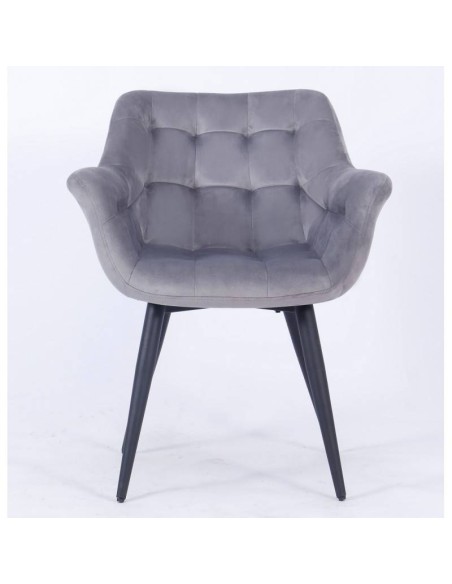 Cadeira com braços FABIAN, metal, estofados velvet.