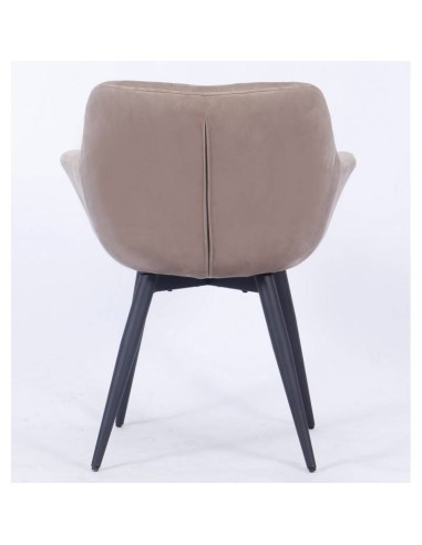 Silla con brazos FABIAN, metal, tapizado velvet.