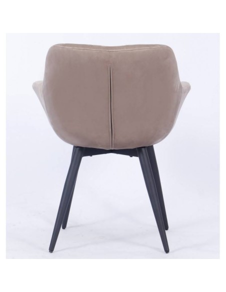 Cadeira com braços FABIAN, metal, estofados velvet.