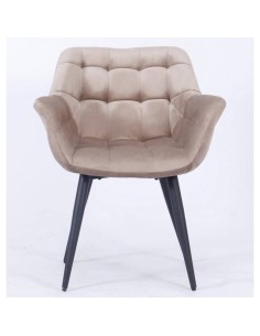 Silla con brazos FABIAN, metal, tapizado velvet. 2