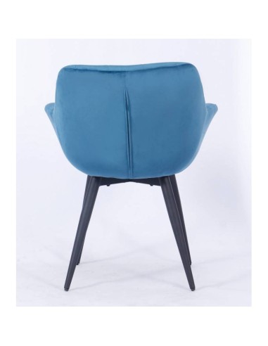 Silla con brazos FABIAN, metal, tapizado velvet.