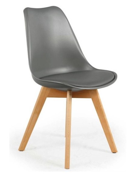 Silla De Comedor Nordico Acantha,  Polipropileno Y Haya Natural