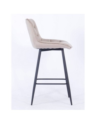 Taburete FABIAN, metal, tapizado velvet.