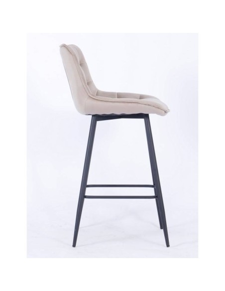 Taburete FABIAN, metal, tapizado velvet.