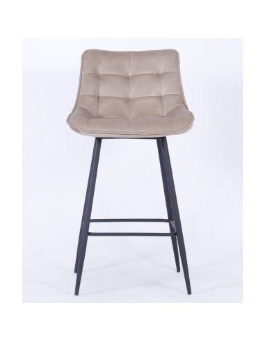 Taburete FABIAN, metal, tapizado velvet.