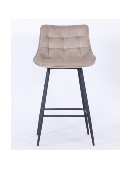 Taburete FABIAN, metal, tapizado velvet.