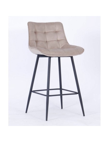 Taburete FABIAN, metal, tapizado velvet.