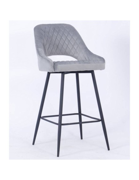 Tamborete HORIO, metal, estofado velvet.