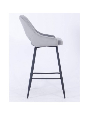Tamborete HORIO, metal, estofado velvet.