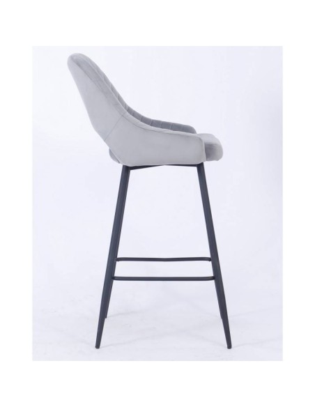 Taburete HORIO, metal, tapizado velvet.