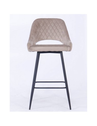 Tamborete HORIO, metal, estofado velvet.