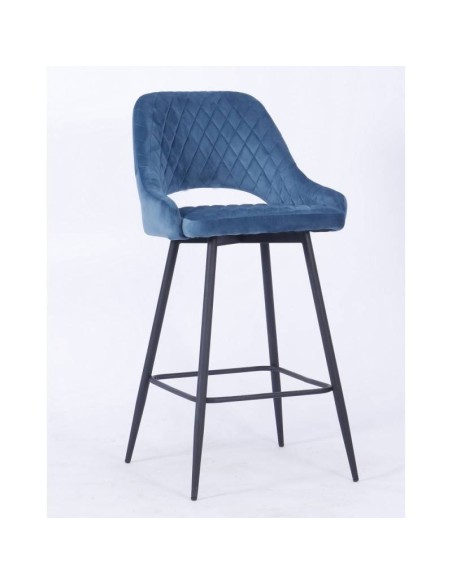 Taburete HORIO, metal, tapizado velvet.